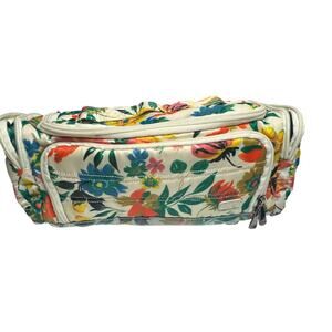 Lug Trolley Cosmetic Case Bag Travel Bloom Sand Floral Pattern Zip Case